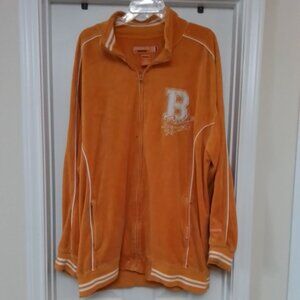 Vintage Brooklyn Xpress Collection Gold Velour Zip Up 3XL